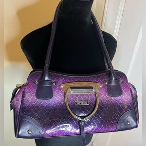 Vittorio Shimmering Purple Shoulder Bag
